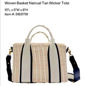 Sale for 2 weeks🐣 Zara woven basket natural wicker tote